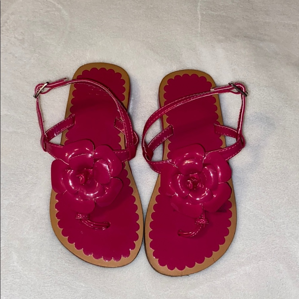 GAP // Girls Hot Pink Flower Sandal